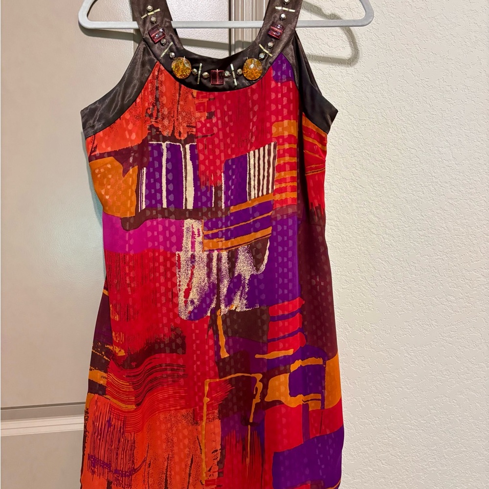 Robbie Bee Signature Dress with Beaded Accents